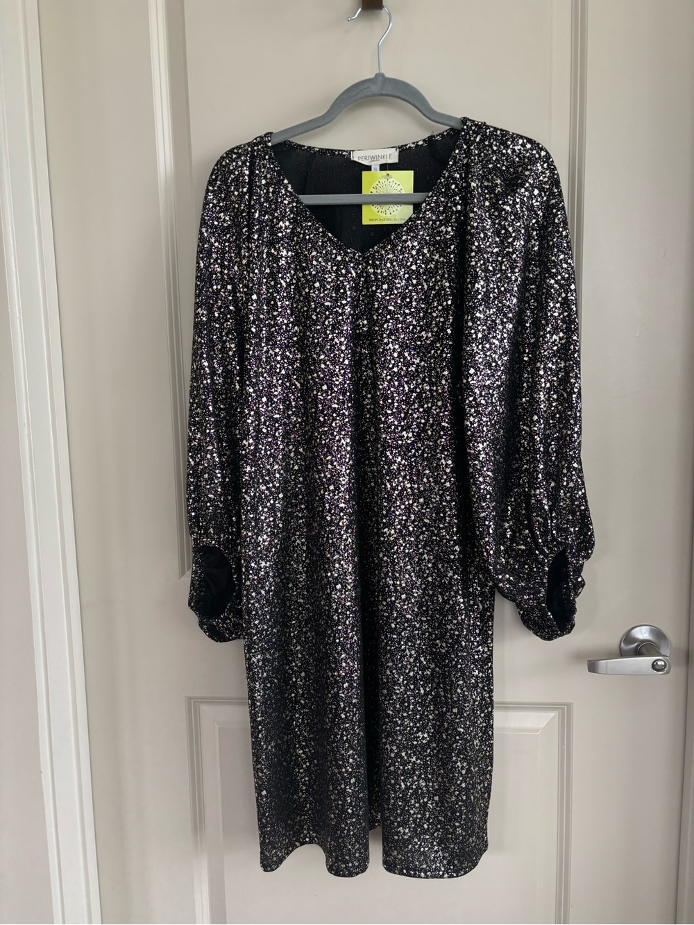Sequin Mini Dress - Black and Gold Sparkle